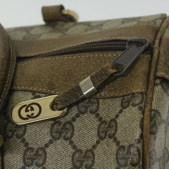 GUCCI Web Sherry Line GG Supreme Hand Bag Beige Red Green 39 018 4183 Auth ai754 - Picture 15 of 16